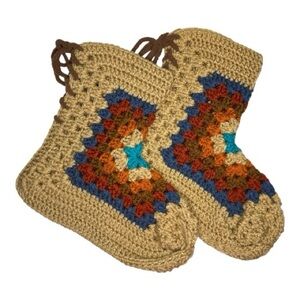 HANDMADE Crocheted Moccasin Sock Slippers
